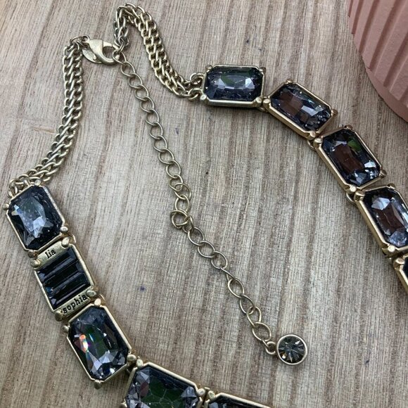 Lia Sophia Retired Versailles Cut Crystals Gold Tone Necklace - Picture 5 of 9